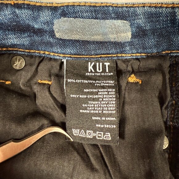 Kut From the Kloth Skinny Jeans Women Size 4 Blue Stretch Cotton Blend 5-Pockets - Picture 12 of 14